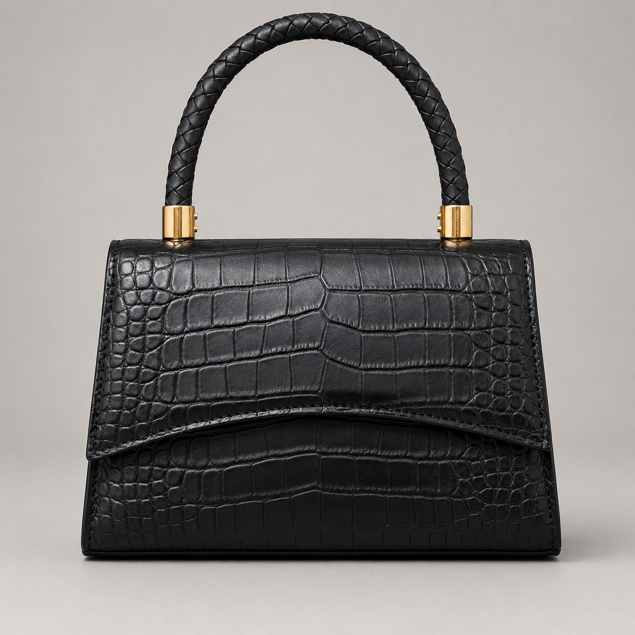 Henkeltasche in Kroko-Optik