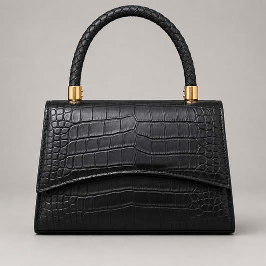 Henkeltasche in Kroko-Optik