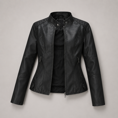 Klassische Leder-Bikerjacke