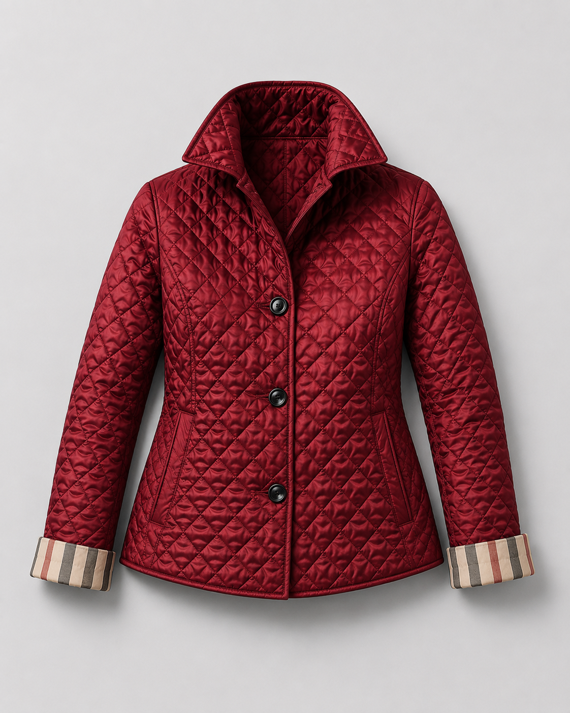 Gesteppte Druckknopf-Jacke