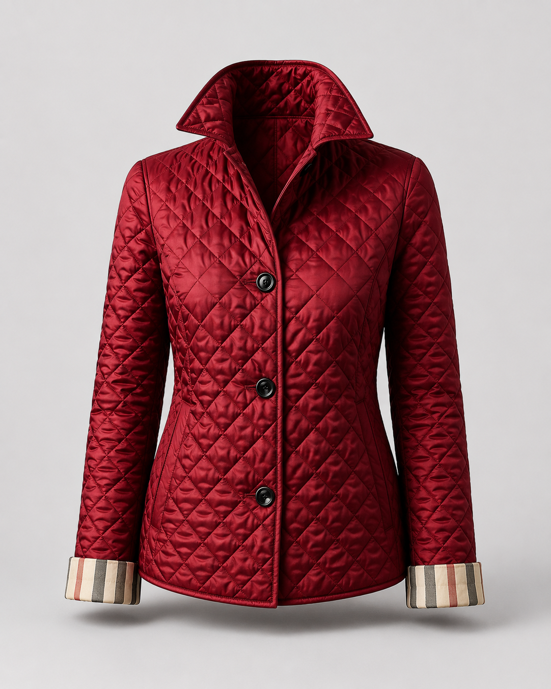 Gesteppte Druckknopf-Jacke