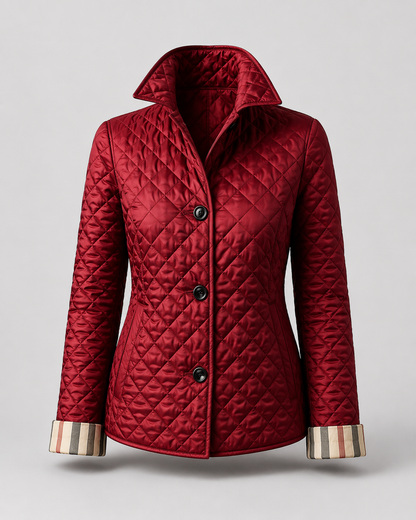 Gesteppte Druckknopf-Jacke