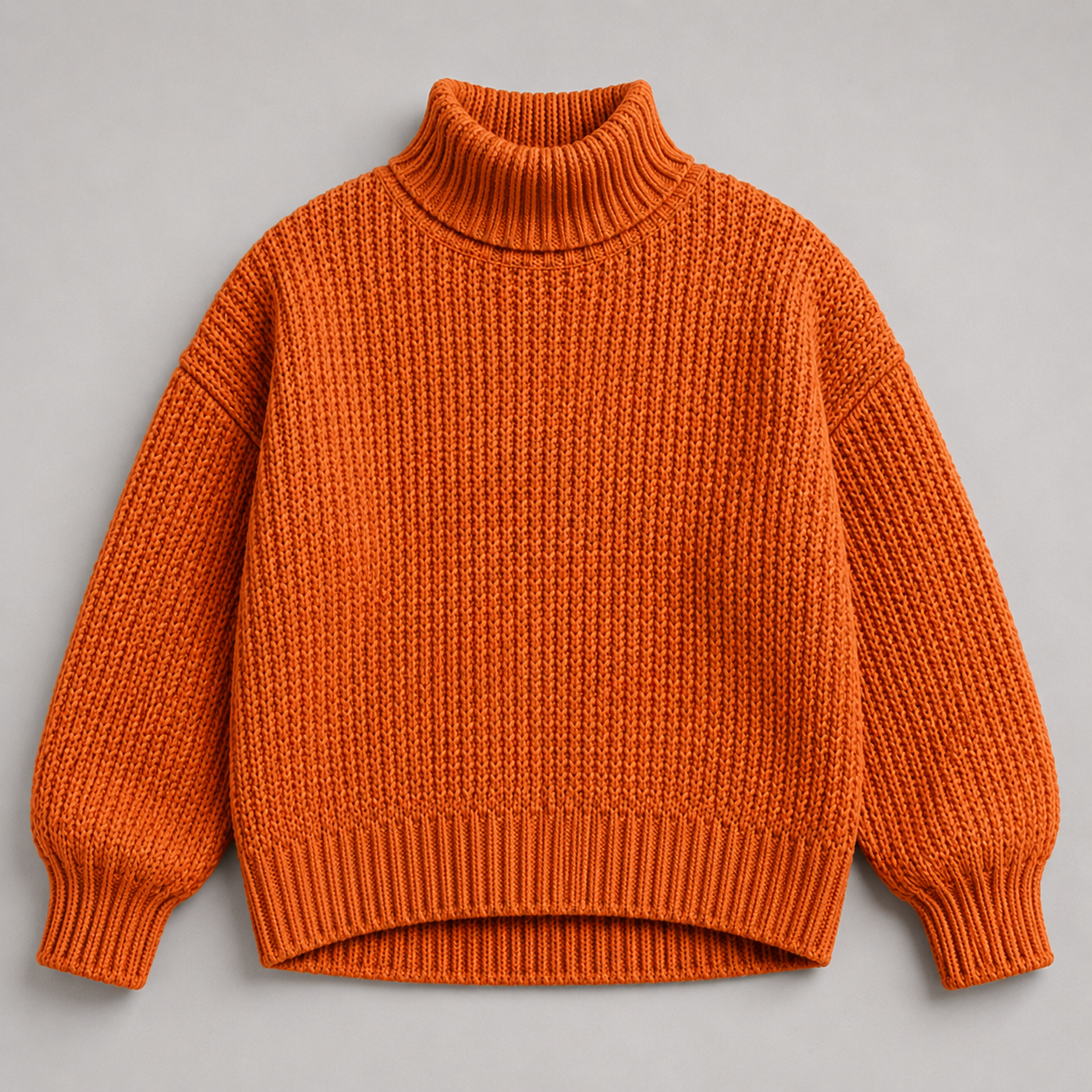 Grobgestrickter Rollkragenpullover