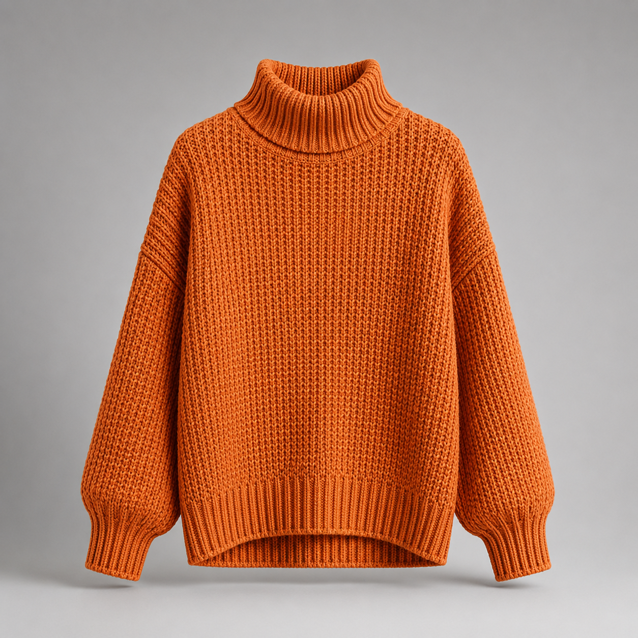 Grobgestrickter Rollkragenpullover