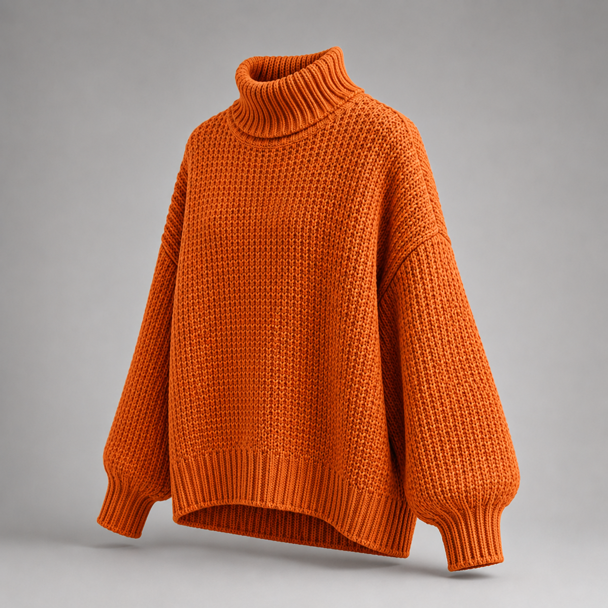 Grobgestrickter Rollkragenpullover