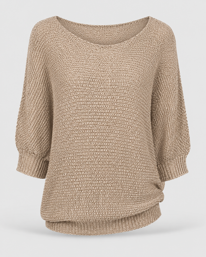 Fledermaus-Strickpullover