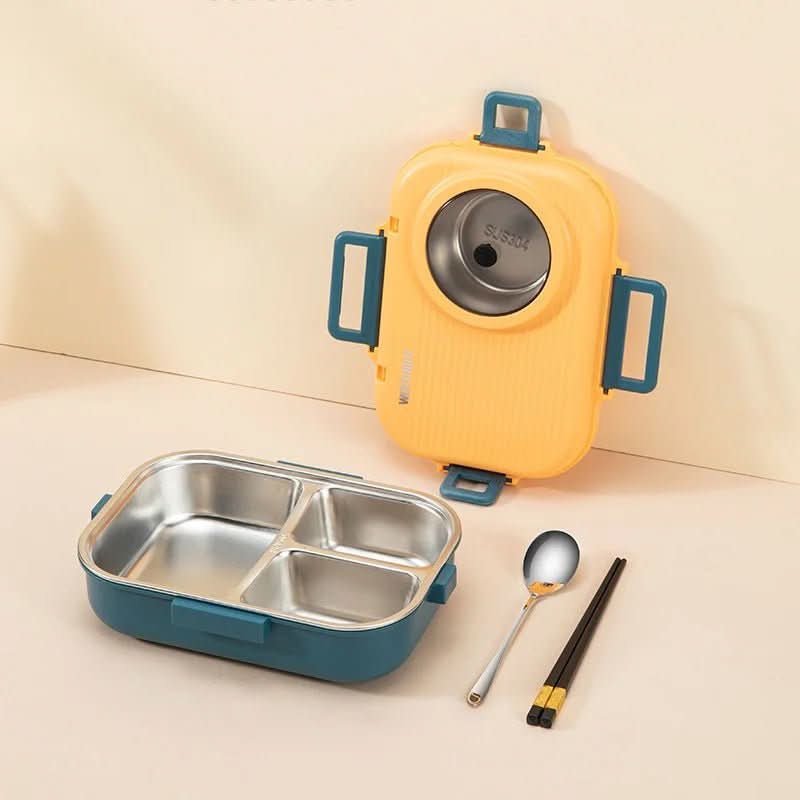 Lunch box stainless steel with insulation and 3 compartments