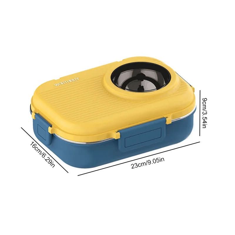 Lunch box stainless steel with insulation and 3 compartments