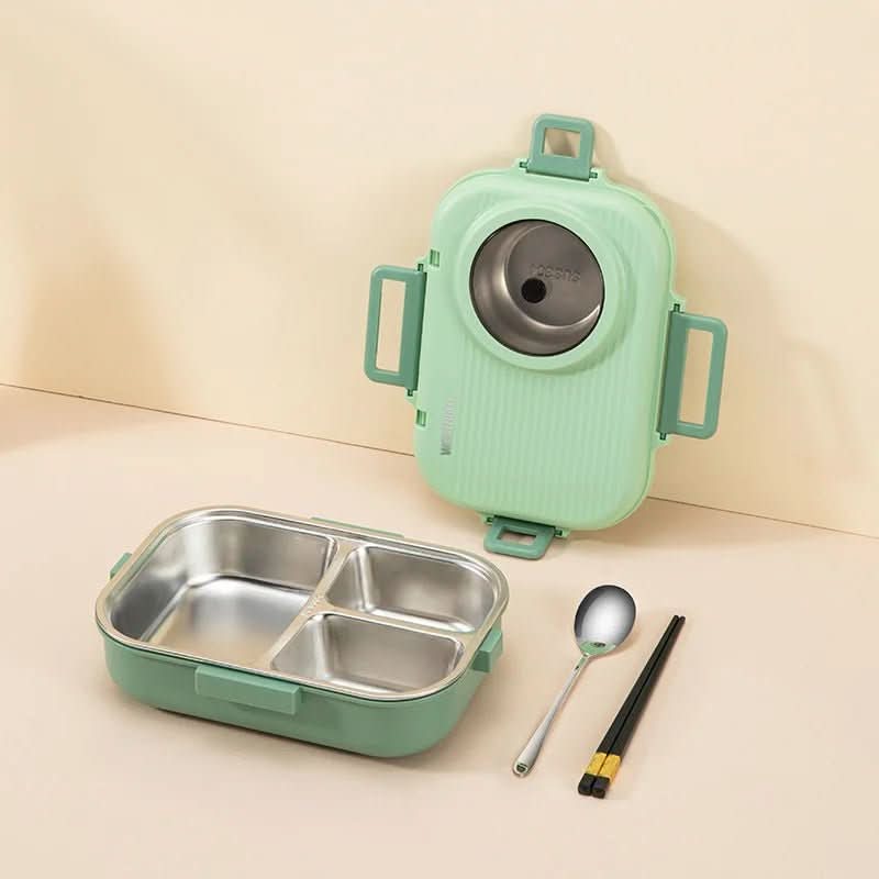Lunch box stainless steel with insulation and 3 compartments