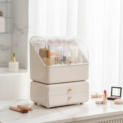 Dustproof Cosmetic Organizer Box - Gleamette