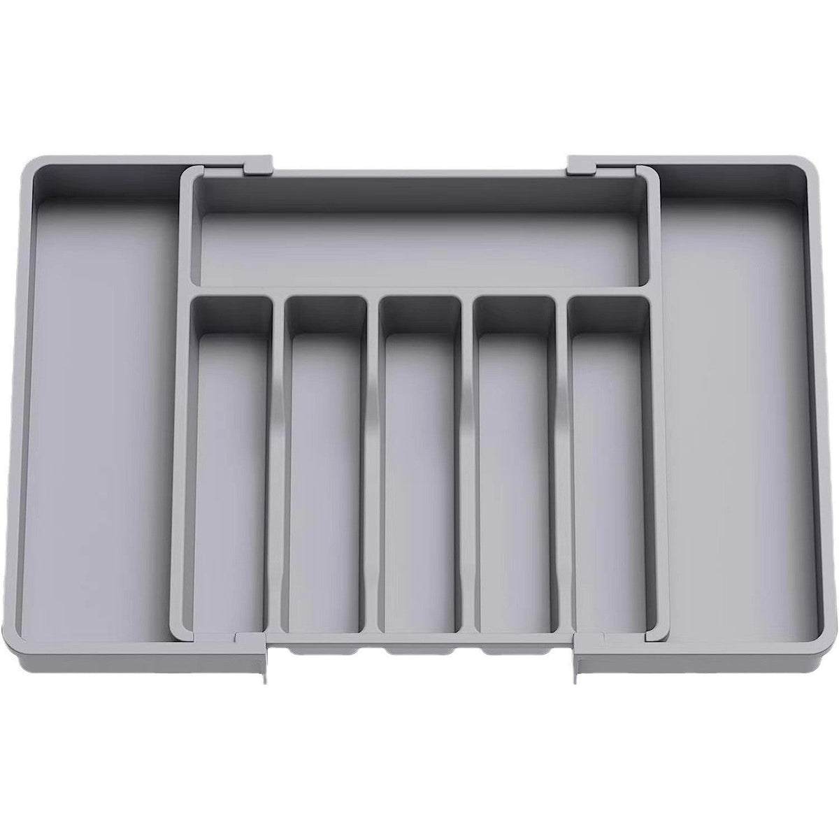 Expandable cutlery drawer organizer with adjustable flatware compartments