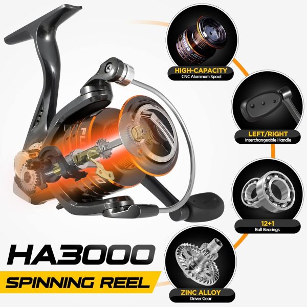 PLUSINNO Fishing Rod and Reel Combos Carbon Fiber Telescopic Fishing Pole with Reel Combo Sea Saltwater Freshwater Kit Fishing Rod Kit - Image 6
