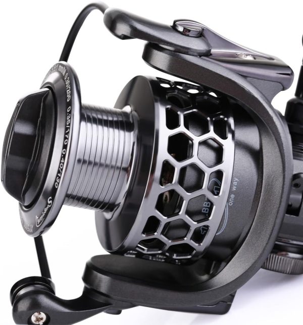 Sougayilang Fishing Reel 13+1BB Light Weight Ultra Smooth Aluminum Spinning Fishing Reel with Free Spare Graphite Spool - Image 4