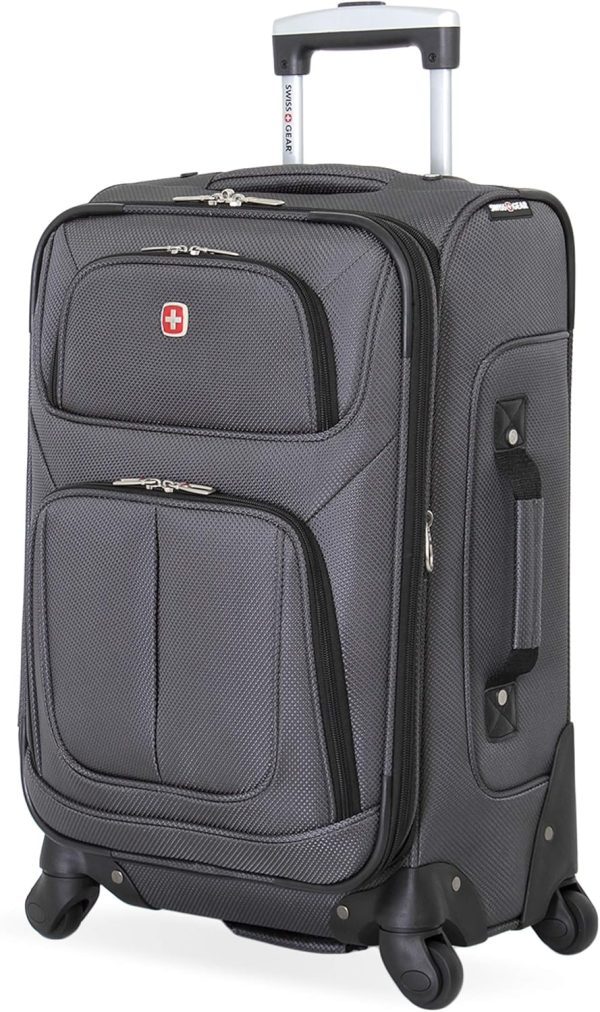 Sion Softside Expandable Luggage, Dark Grey, Carry-On 21-Inch