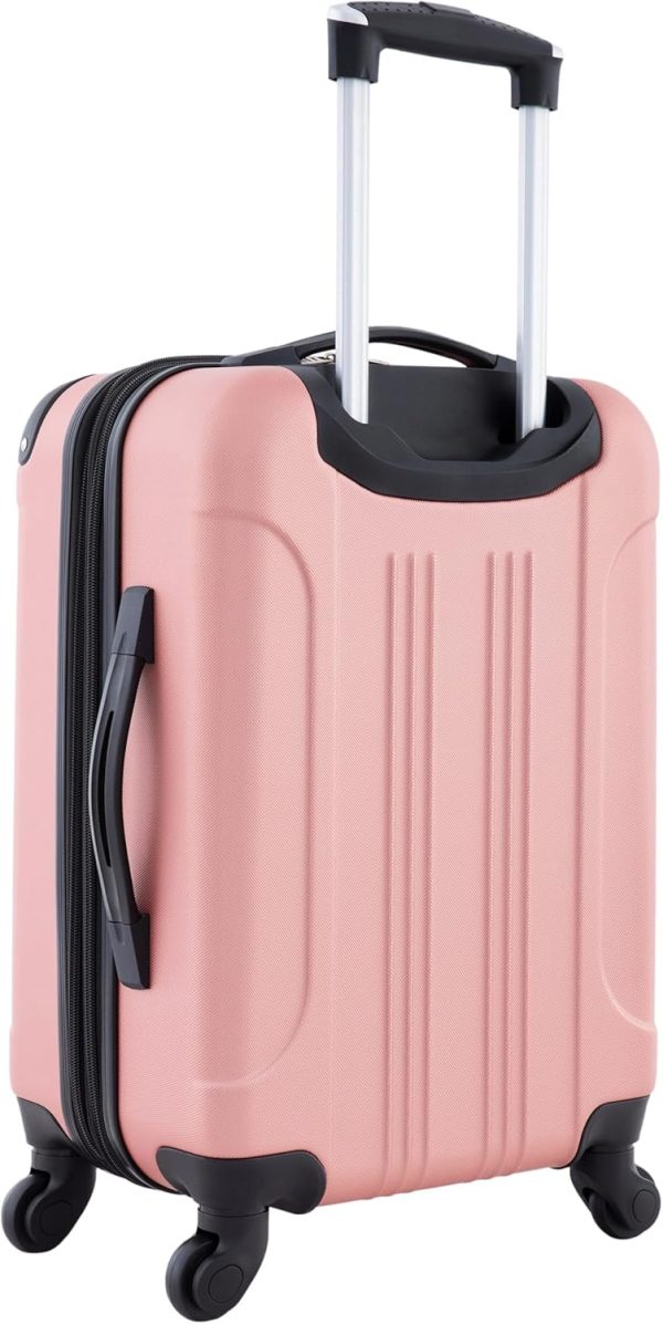 Chicago Hardside Expandable Spinner Luggage, Rose Gold, 20" Carry-On - Image 2