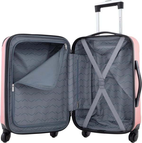 Chicago Hardside Expandable Spinner Luggage, Rose Gold, 20" Carry-On - Image 5