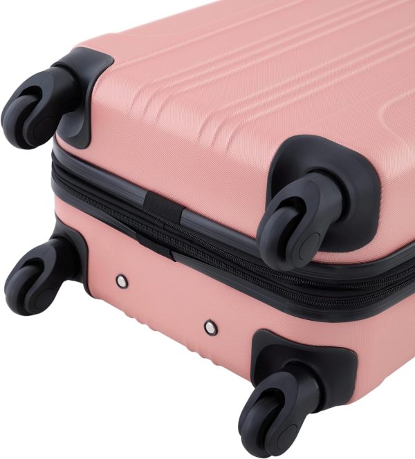 Chicago Hardside Expandable Spinner Luggage, Rose Gold, 20" Carry-On - Image 6