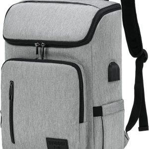 YALUNDISI Laptop Backpacks Travel Backpack Carry On Backpack Casual Daypack with USB Charging Port for Men Women Grey